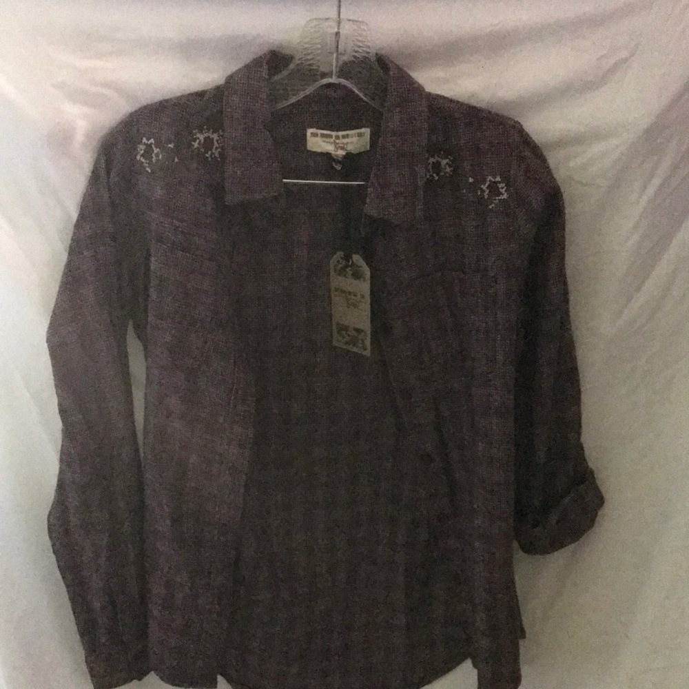 Purple Button-Up Shirt